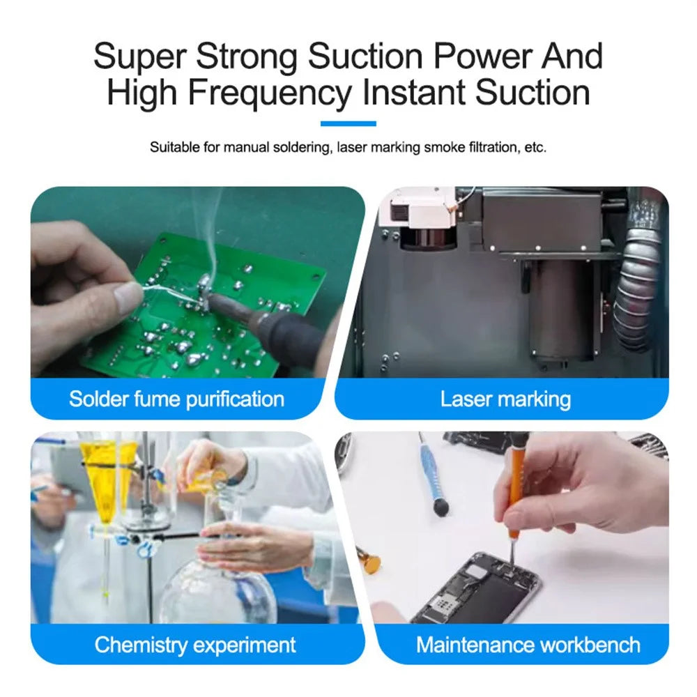 SUNSHINE SS-6604 MINI Desktop Smoke Purifier 3-Layer Filtration HEPA Fume Extractor for Soldering Laser - EU Plug - 5