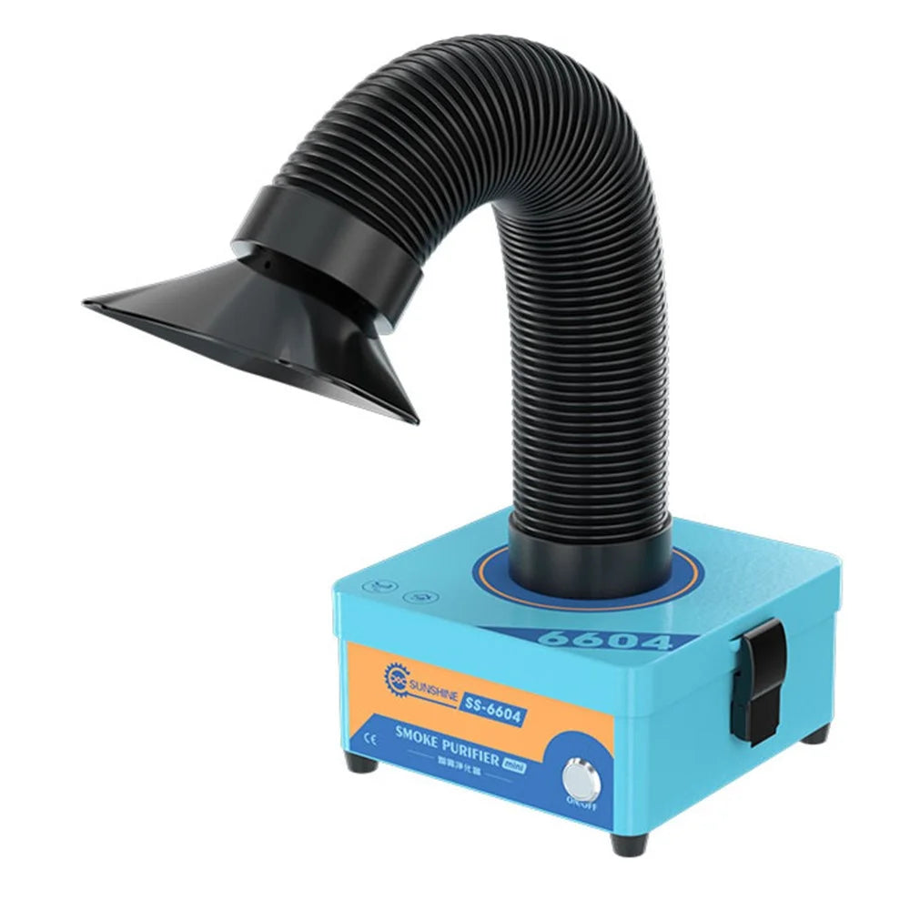 SUNSHINE SS-6604 MINI Desktop Smoke Purifier 3-Layer Filtration HEPA Fume Extractor for Soldering Laser - EU Plug - 7