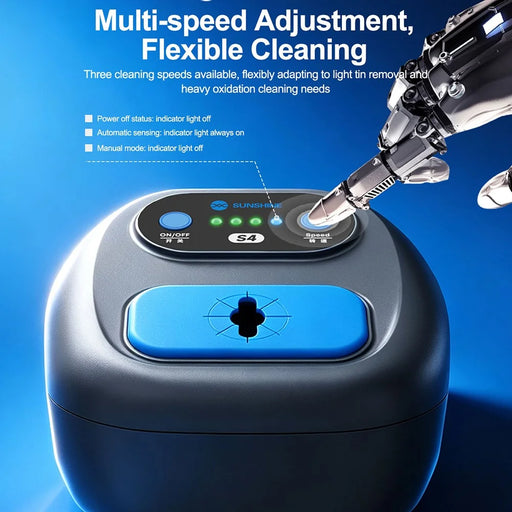 SUNSHINE S4 Automatic Soldering Iron Tip Cleaner Dual Infrared Smart Sensing 3-Speed Cleaning Tool for Welding Repair - 2