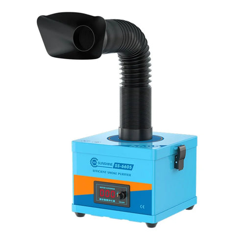 SUNSHINE SS-6605 High Efficiency Smoke Purifier 3-Layer Filtration System Fume Extractor for Soldering Laser - EU Plug - 1