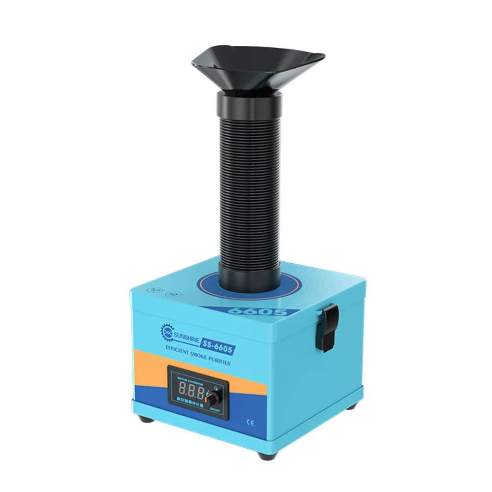 SUNSHINE SS-6605 High Efficiency Smoke Purifier 3-Layer Filtration System Fume Extractor for Soldering Laser - EU Plug - 2