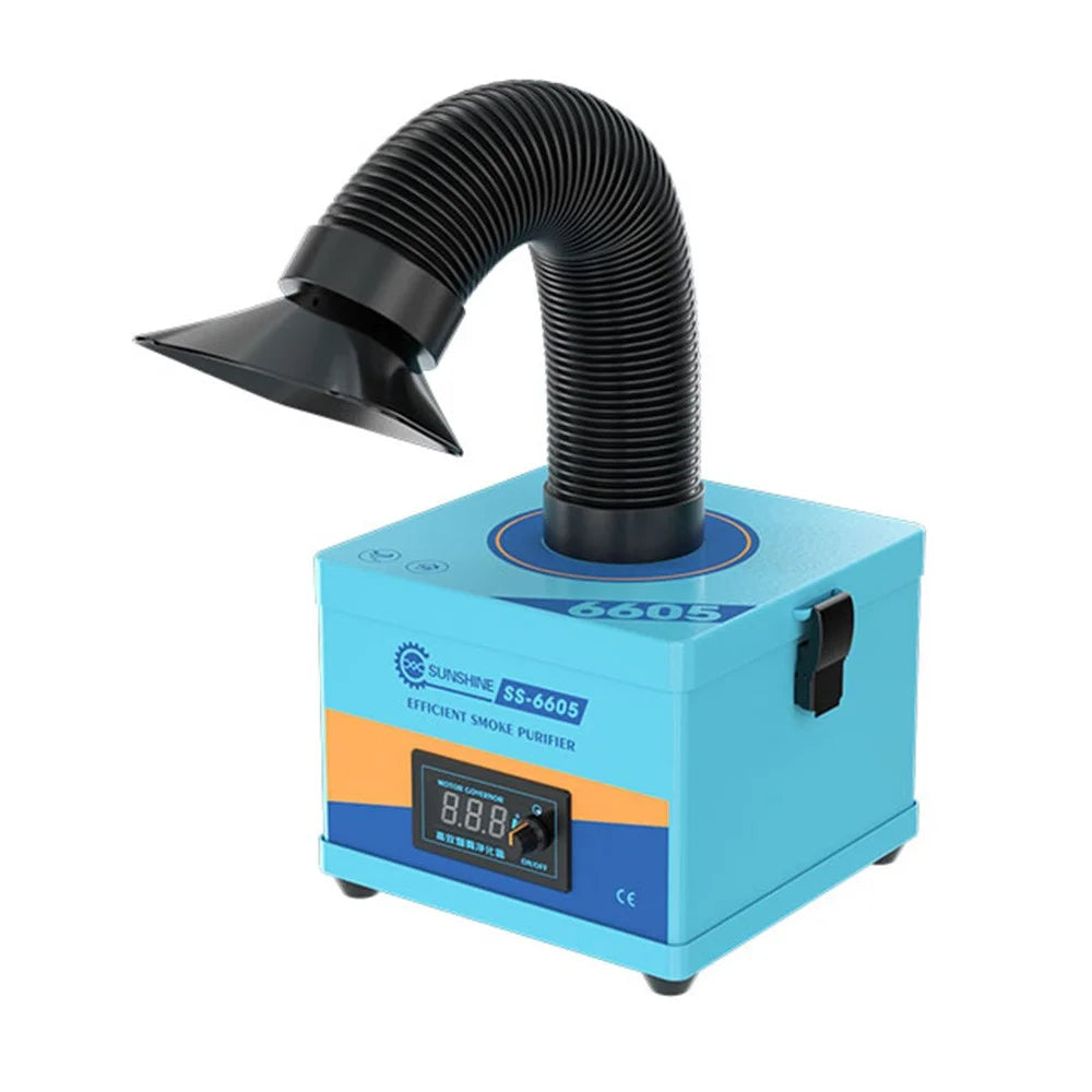 SUNSHINE SS-6605 High Efficiency Smoke Purifier 3-Layer Filtration System Fume Extractor for Soldering Laser - EU Plug - 3