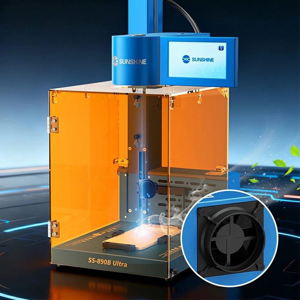 SUNSHINE SS-890B Ultra 10W Blue Laser Foldable Smart Laser Machine for Phone Back Cover Removal - EU Plug - 4