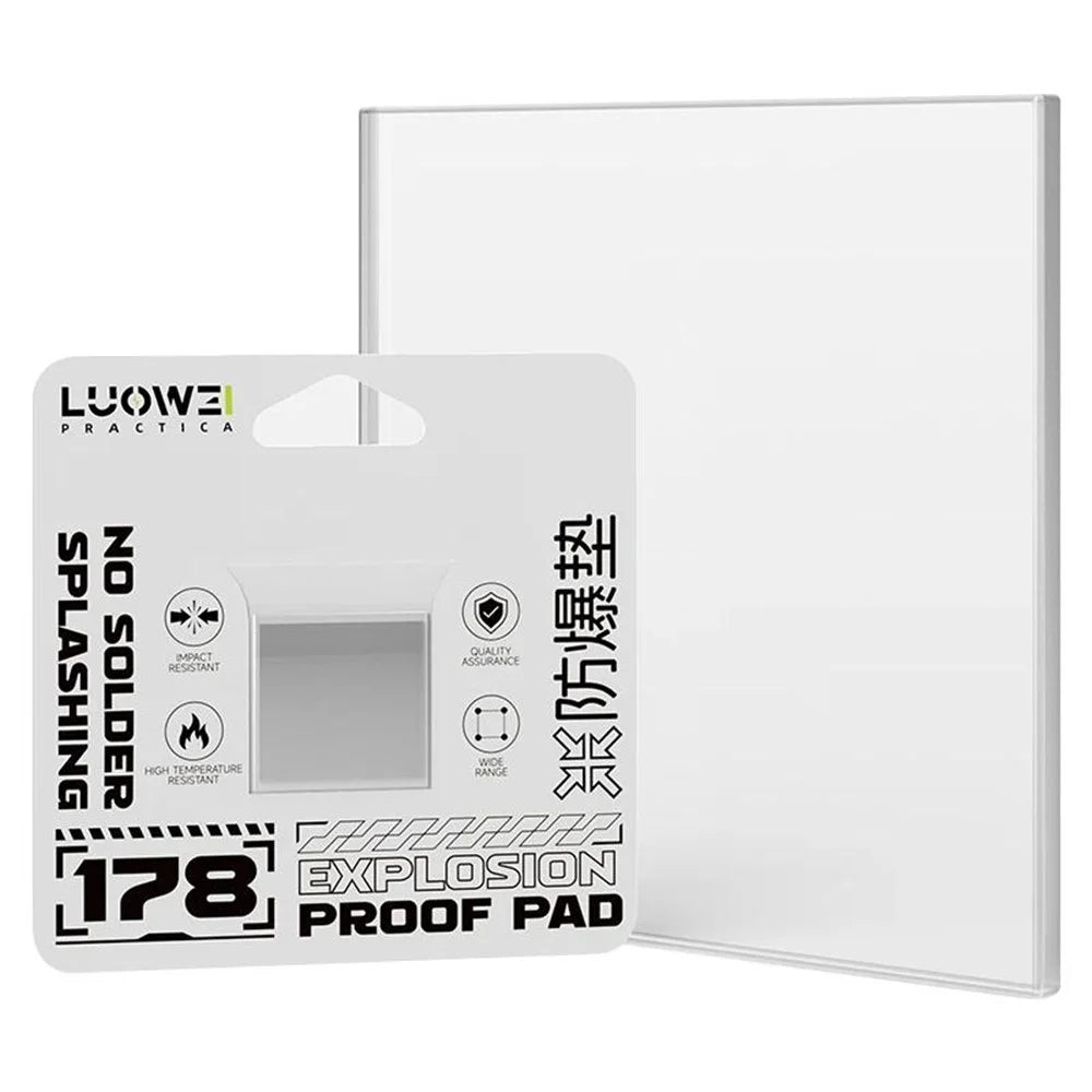 LUOWEI LW-178 High Temperature Explosion-Proof Pad 600 Degree Celsius Heat Resistant Glass Substrate Mat for SMT PCB Soldering - 1