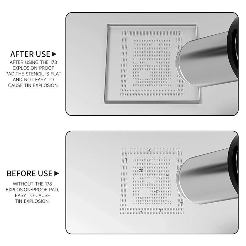 LUOWEI LW-178 High Temperature Explosion-Proof Pad 600 Degree Celsius Heat Resistant Glass Substrate Mat for SMT PCB Soldering - 3