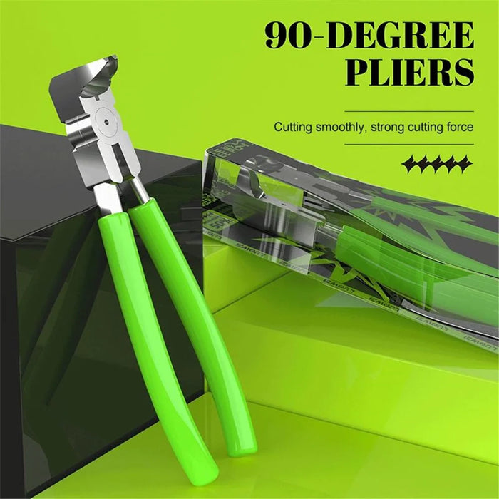 LUOWEI LW-101 90 Degree Angled Pliers Precision Cutting Tool for Electronics Repair PCB Maintenance - Green - 3