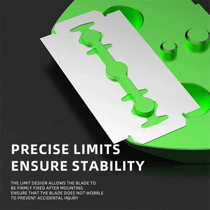 LUOWEI LW-307 Double-Sided Blade Holder 67.5mm Precision Blade Clamp Tool for Screen Film Installation - Black - 2