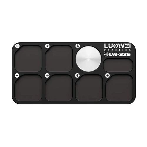 LUOWEI LW-335 7-Zone Aluminum Alloy Magnetic Screw Storage Board Organizer Tray for Repair Tool - Black - 1