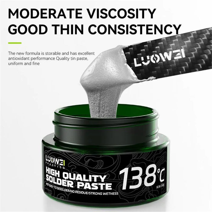 LUOWEI LW-SP1 50g Lead-Free Solder Paste PC Repair BGA SMT Tin Paste for Electronics - 138° - 3