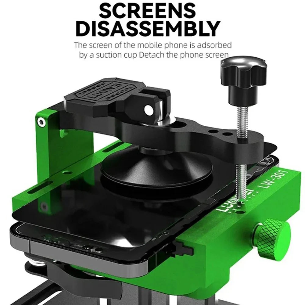 LUOWEI LW-301 Pro 4 in 1 Phone Screen Separator Clamp with Side Suction Cup Repair Tool - 7