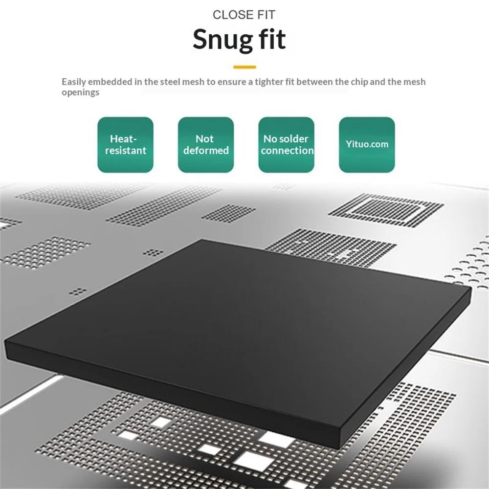 BEST BST-SAM (SAM: 8-17) 10Pcs BGA IC Solder Reballing Stencil Kit 0.12mm Steel Repair Tools - 6