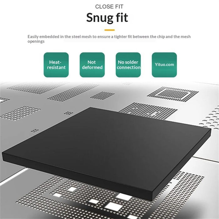 BEST BST-SAM (SAM: 8-17) 10Pcs BGA IC Solder Reballing Stencil Kit 0.12mm Steel Repair Tools - 6