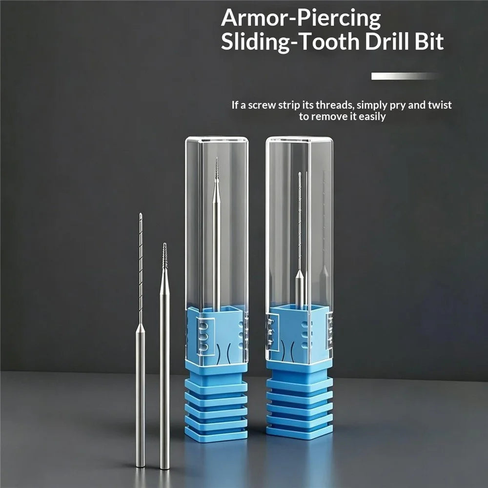 BEST 2Pcs Stripped Screw Removal Drill Bit Set Extractor Tool for Phone Electronics Repair - 5
