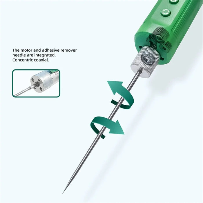 BEST BST-K6 Stepless Speed Control Electric OCA Glue Removal Tool Phone Screen Repair Kit - Green - 4