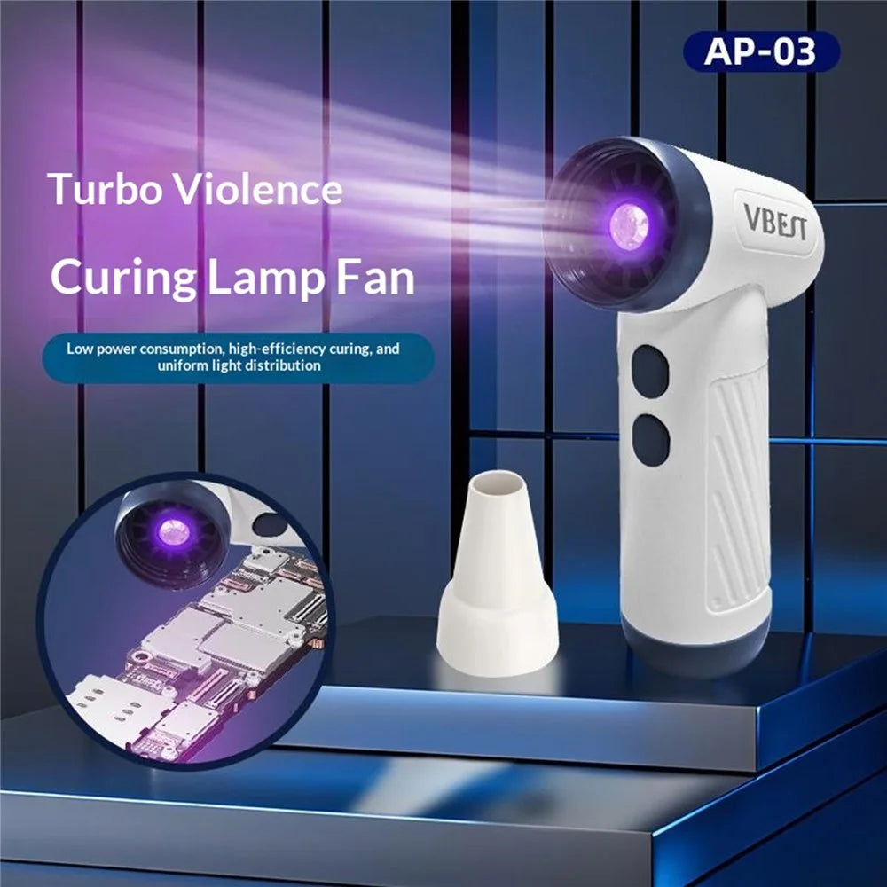 VBEST AP-03 Turbo Fan UV Curing Lamp 100000RPM Brushless Motor 4-Speed for Resin Optical Adhesive - 2