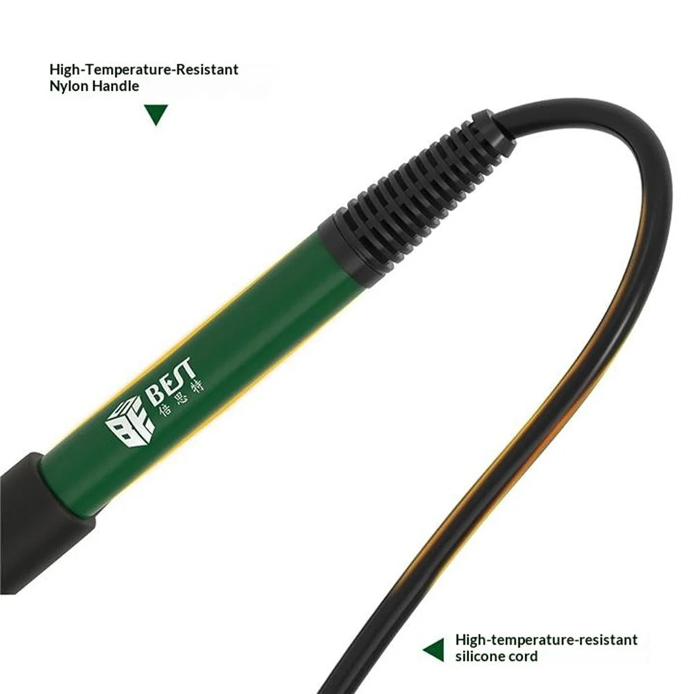 BEST BST-102C Electric Soldering Iron 280-480℃ 5-Level Temperature Control Ceramic Heater Anti-static for Electronics - EU Plug - 4