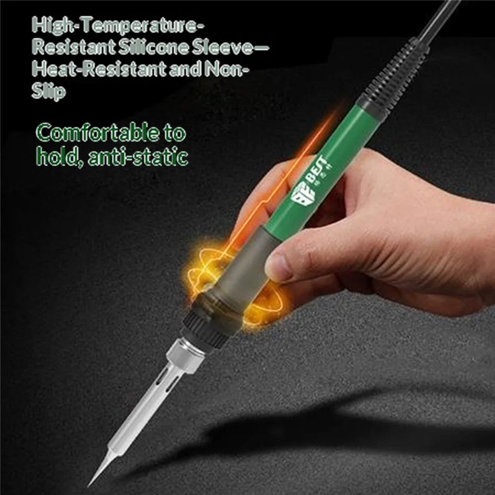 BEST BST-102C Electric Soldering Iron 280-480℃ 5-Level Temperature Control Ceramic Heater Anti-static for Electronics - EU Plug - 6