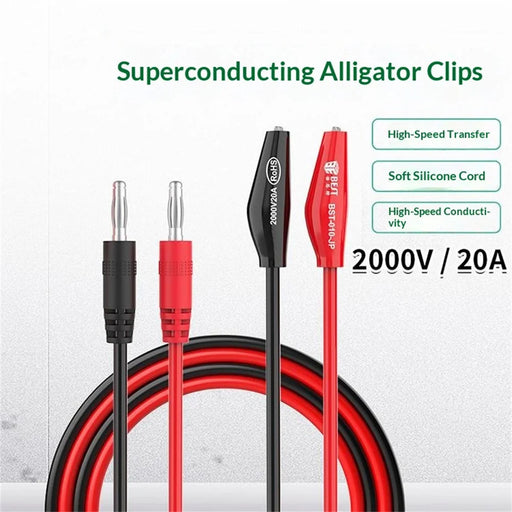 BEST BST-010-JP 41 inch Test Lead Cable Banana Plug Alligator Clips Tools for Electronics - 2