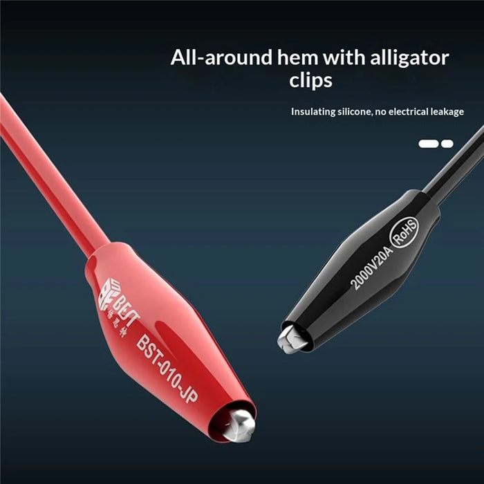 BEST BST-010-JP 41 inch Test Lead Cable Banana Plug Alligator Clips Tools for Electronics - 7