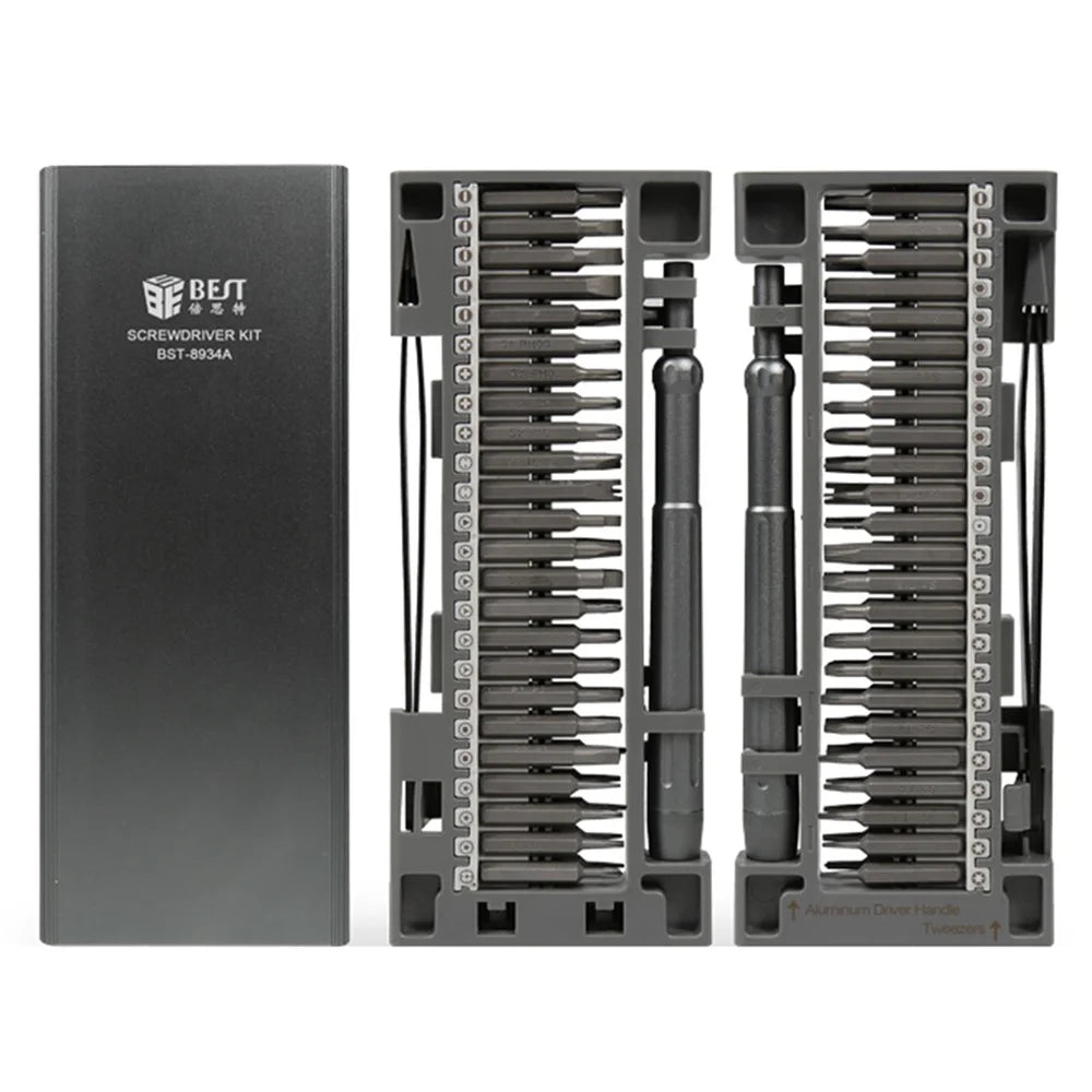 BEST BST-8934A 50-in-1 Precision Screwdriver Set S2 Steel Magnetic Bits Kit for Electronics Repair - 1