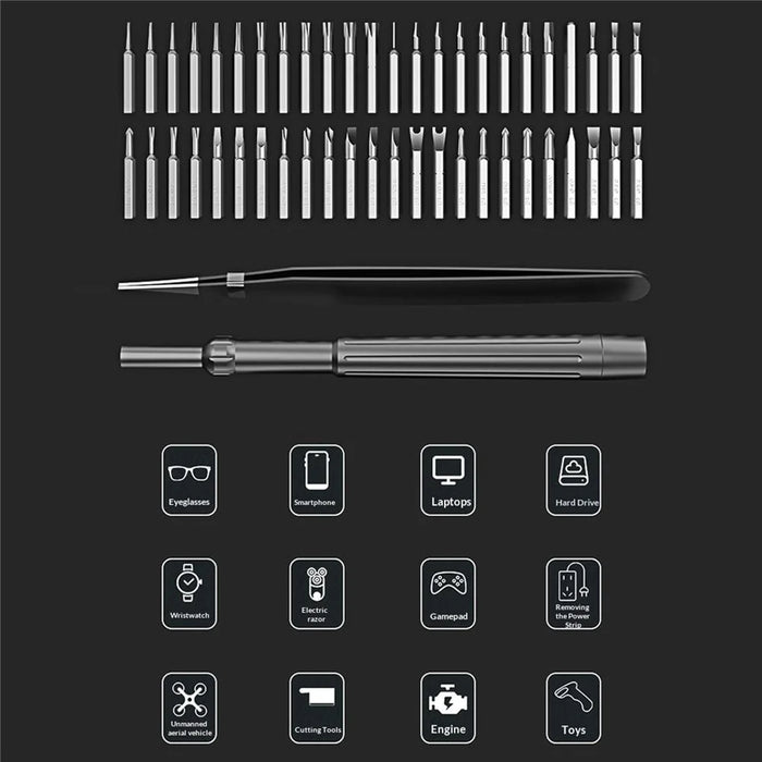 BEST BST-8934A 50-in-1 Precision Screwdriver Set S2 Steel Magnetic Bits Kit for Electronics Repair - 4