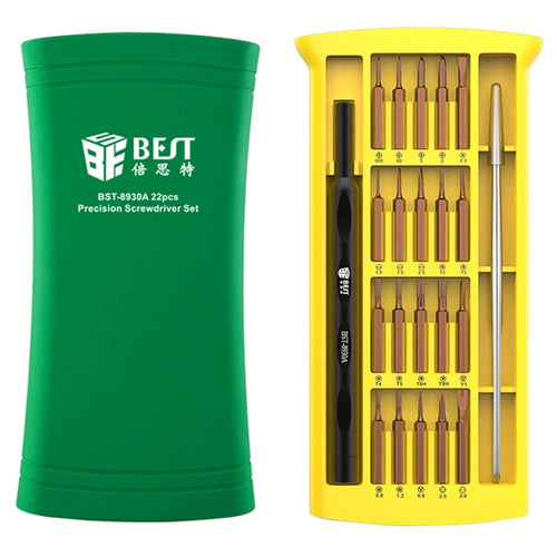 BEST BST-8930A 22-in-1 Precision Screwdriver Set Magnetic Bits Aluminum Handle Repair Tools - 1