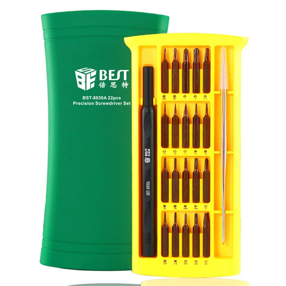 BEST BST-8930A 22-in-1 Precision Screwdriver Set Magnetic Bits Aluminum Handle Repair Tools - 2