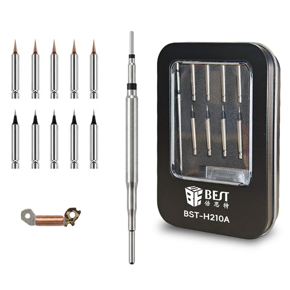 BEST BST-H210A 10Pcs Soldering Iron Kit Interchangeable Tips Quick Release Design for Precision Welding - 1