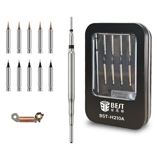 BEST BST-H210A 10Pcs Soldering Iron Kit Interchangeable Tips Quick Release Design for Precision Welding - 1