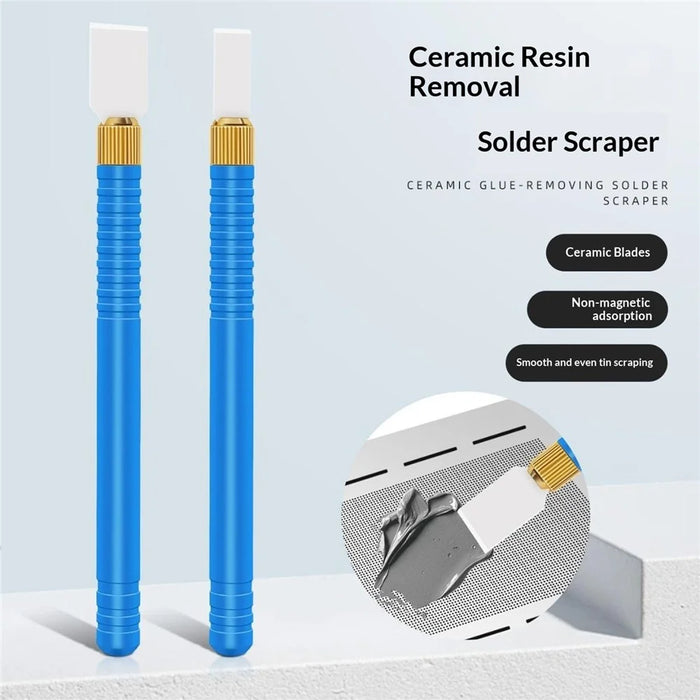 TE-204 2Pcs Ceramic Scraper Electronic Repair Tool Non-Magnetic for Soldering Desoldering - 3