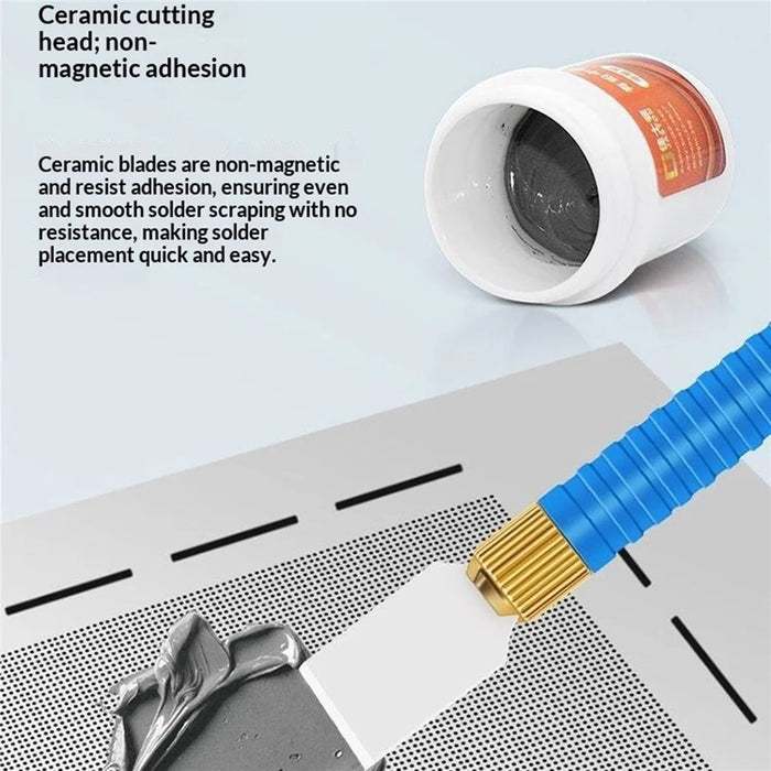 TE-204 2Pcs Ceramic Scraper Electronic Repair Tool Non-Magnetic for Soldering Desoldering - 5