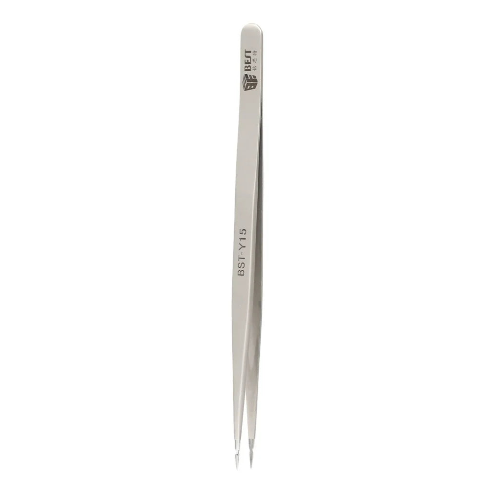 BEST BST-Y15 Precision Tweezers Stainless Steel Non-magnetic Anti-slip for Electronics Repair - 2