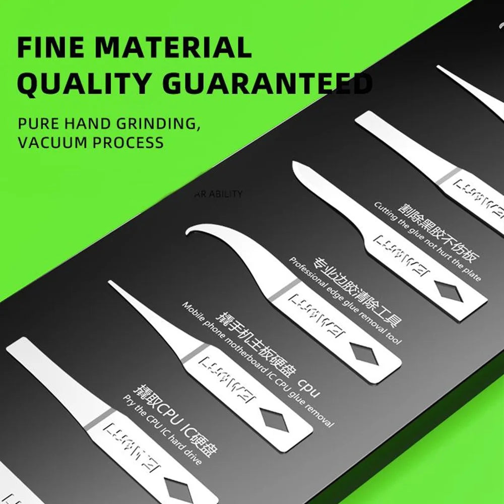 LUOWEI LW-K1 4 in 1 Motherboard CPU IC Glue Removal Repair Knife Set for Phone Electronics - 6