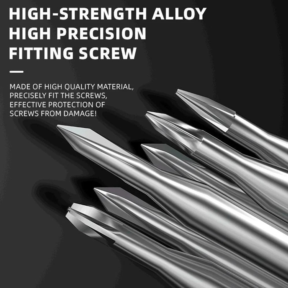 LUOWEI Precision Screwdriver Strong Magnet S2 Steel Bit Silent Bearing for Electronics Repair - Y-type 0.7mm - 5