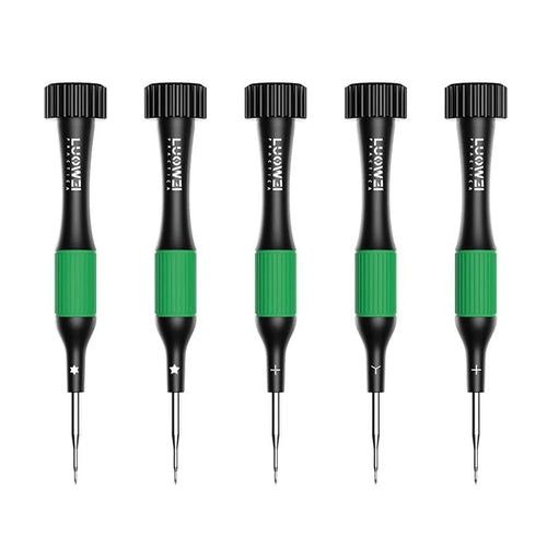 LUOWEI 5Pcs Magnetic Precision Screwdriver Set Silent Bearing for Electronics Repair - 1