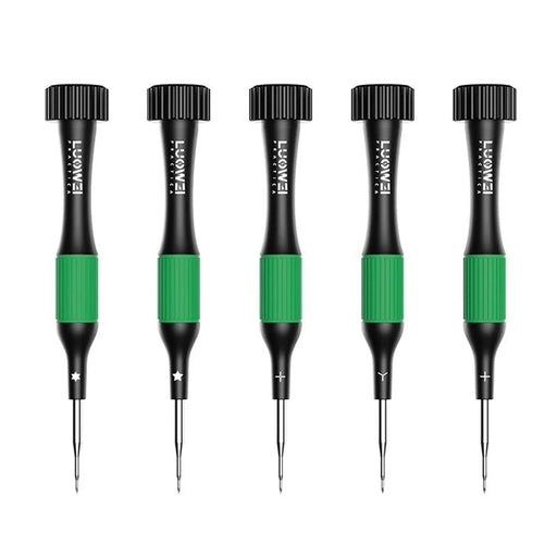 LUOWEI 5Pcs Magnetic Precision Screwdriver Set Silent Bearing for Electronics Repair - 1