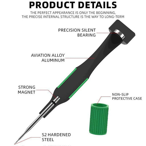 LUOWEI 5Pcs Magnetic Precision Screwdriver Set Silent Bearing for Electronics Repair - 2