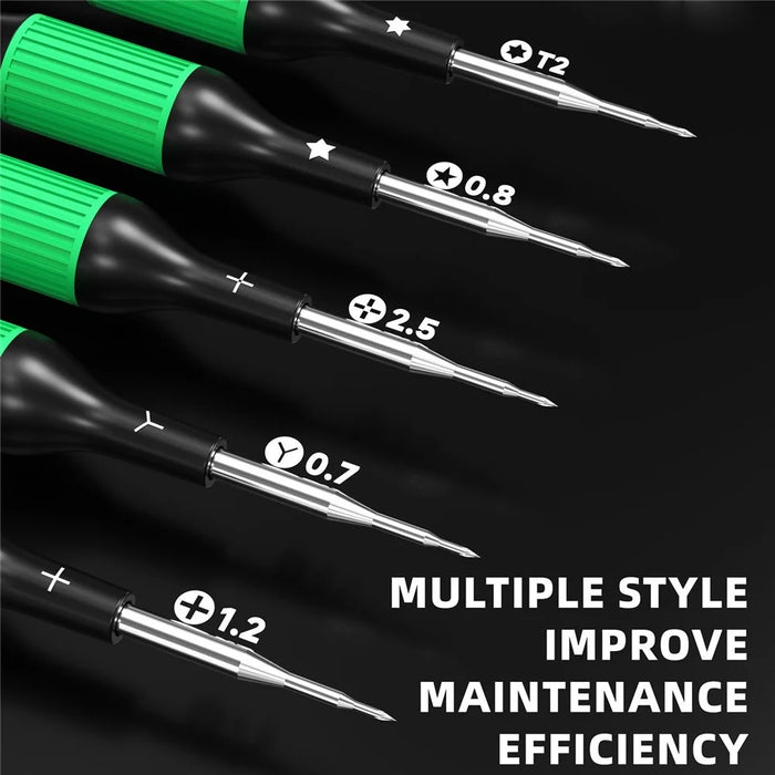 LUOWEI 5Pcs Magnetic Precision Screwdriver Set Silent Bearing for Electronics Repair - 7