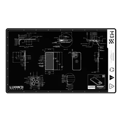 LUOWEI LW-M3 27 Inch Multifunction Repair Mat 500 Degree Celsius Heat Resistant Insulation Pad for Electronics - 1