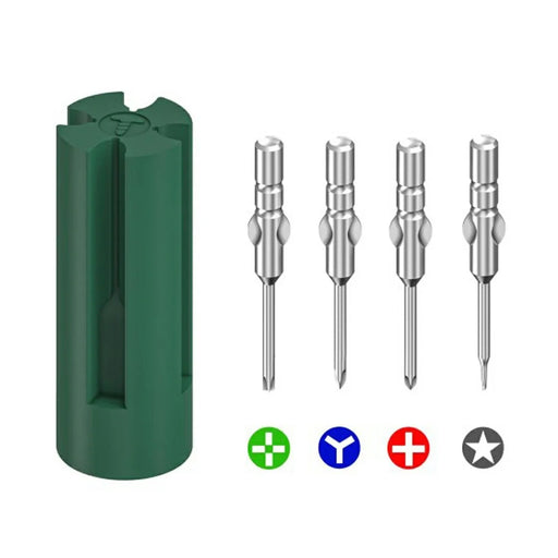 2UUL SD24 4 in 1 Screwdriver Bit Set Magnetic S2 Steel Cross Tri-Point Philips Pentalobe Bits Kit - 1