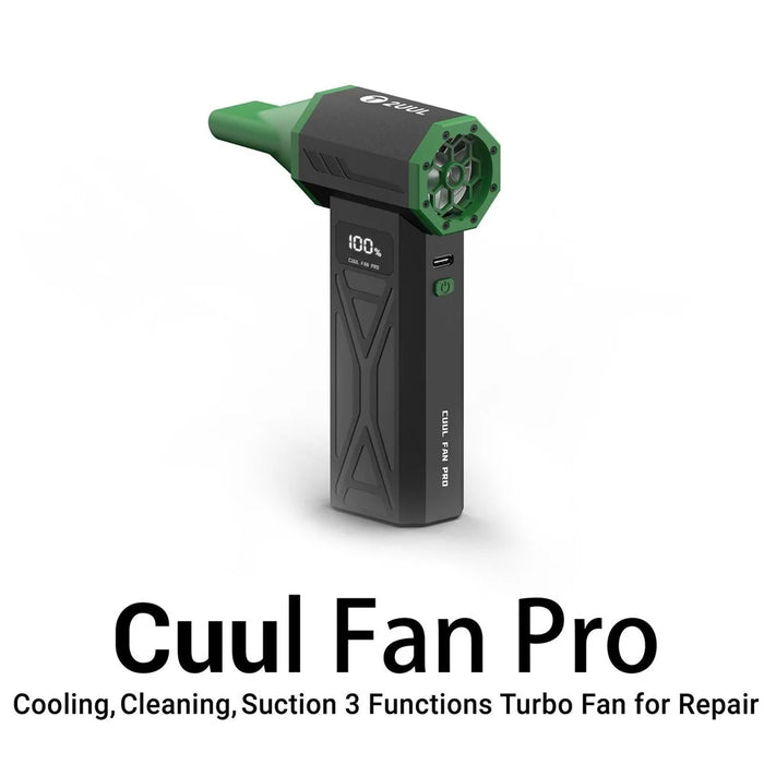 2UUL DA970 Cuul Fan Vac Pro 3 in 1 Turbine Fan Kit 130000RPM Cooling Cleaning Vacuum for Electronics Repair - Black - 2