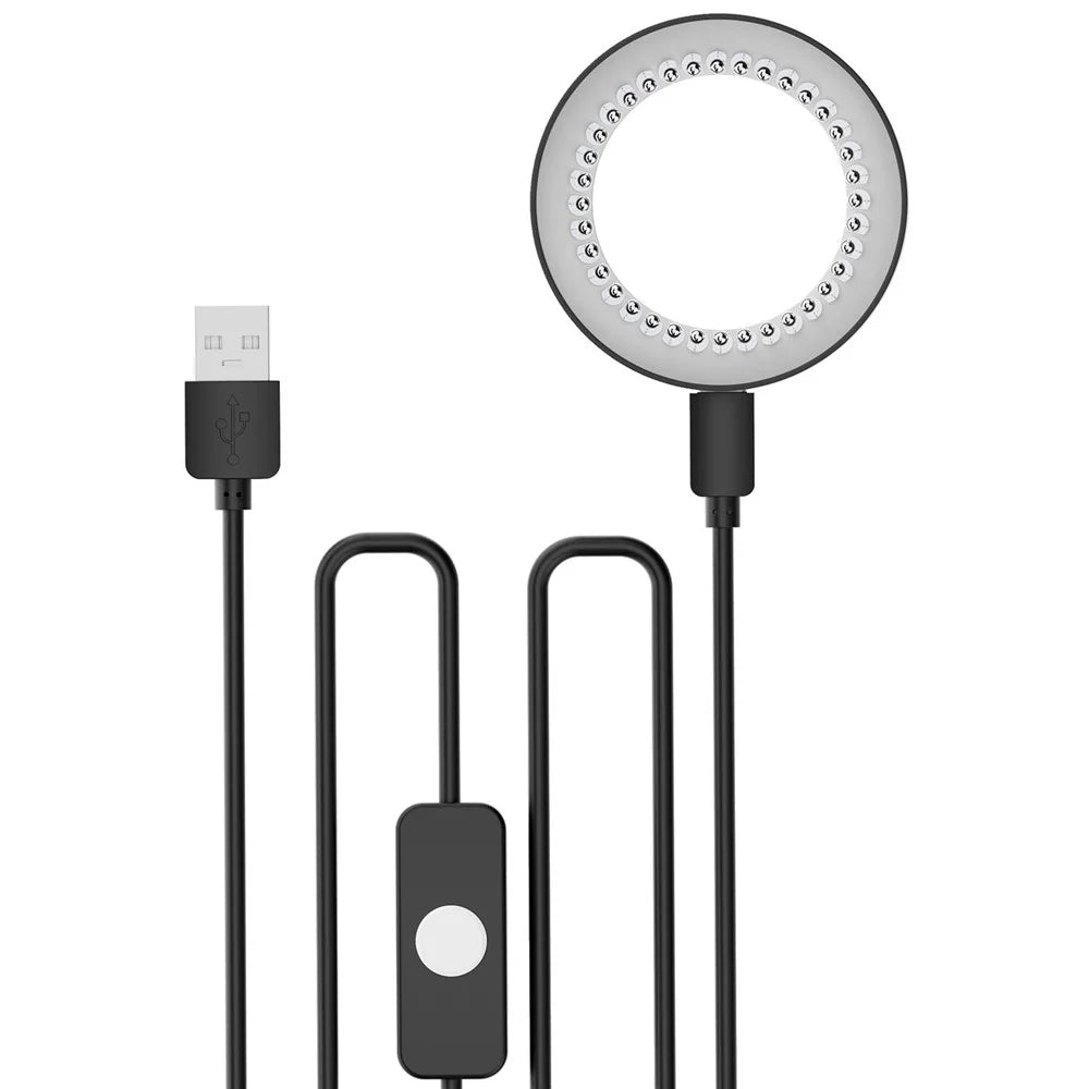 RF4 KSLID OK-13 35-LED Ring Light for Binocular Trinocular Stereo Microscope Adjustable Brightness - Black - 1
