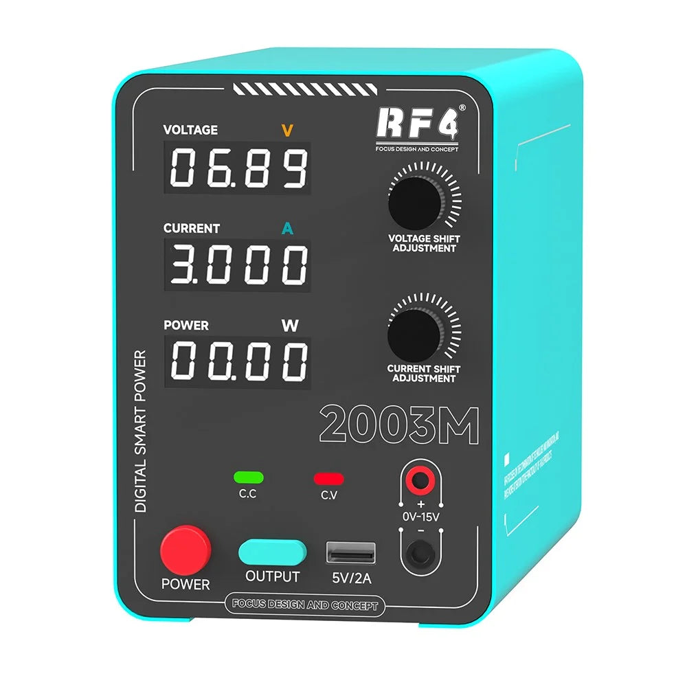 RF4 2003M Regulated Power Supply 60W 0-15V 0-3A Adjustable Voltage Current with USB Output - EU Plug - 1