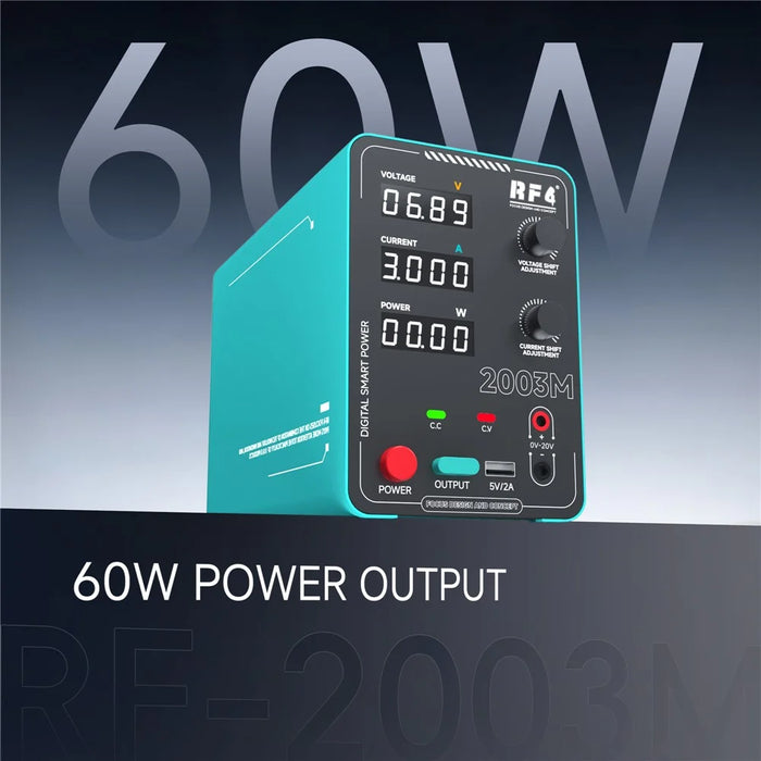 RF4 2003M Regulated Power Supply 60W 0-15V 0-3A Adjustable Voltage Current with USB Output - EU Plug - 3