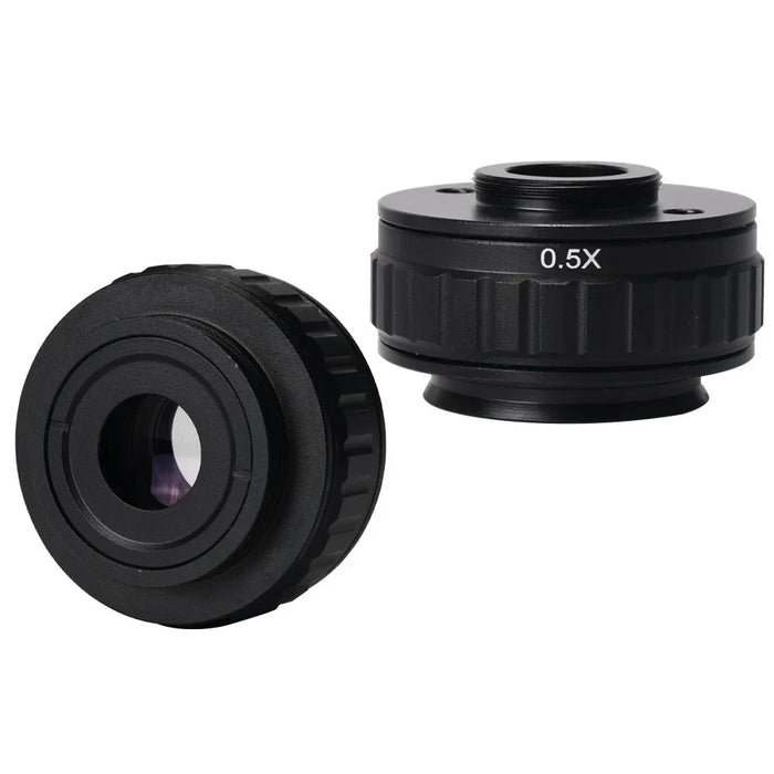 RF4 0.5X Microscope Camera Lens Adapter CTV C-Mount Reducer Lens for HAYEAR AmScope Stereo Microscope - Black - 5