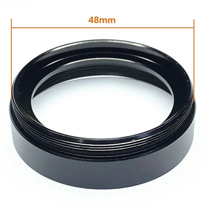 RF4 1X Auxiliary Objective Lens 48mm Outer Diameter Protective Lens for M25 Binoculars Zoom Stereo Microscope - Black - 3