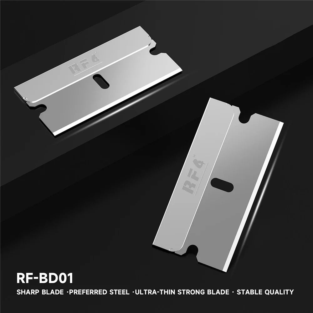 RF4 RF-BD01 100Pcs Single Edge Carbon Steel Blades Ultra Thin Sharp for Phone Screen Repair - 4