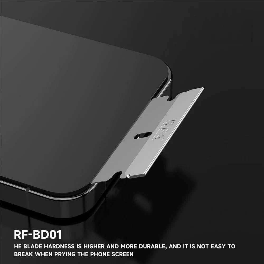 RF4 RF-BD01 100Pcs Single Edge Carbon Steel Blades Ultra Thin Sharp for Phone Screen Repair - 5