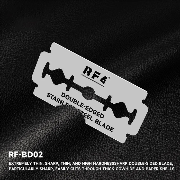 RF4 RF-BD02 100Pcs Double-Sided Stainless Steel Blades 0.1mm Thin Sharp Blades for Phone Repair Cutting - 5