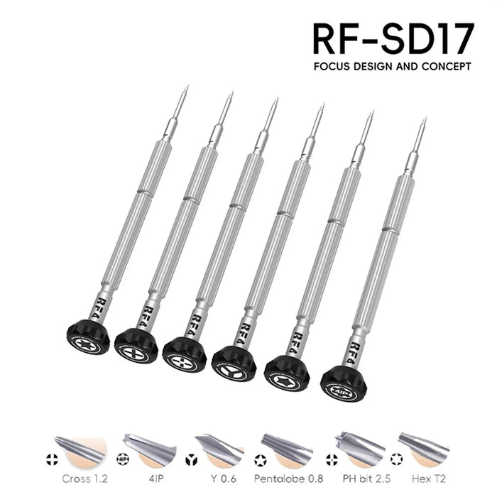 RF4 RF-SD17 Mini Screwdriver Set  Precision Repair Tool Kit with Magnetic Tips for Phone Electronics - 2